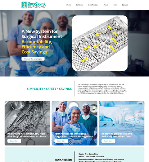 Website design for Medical Device Manufacturer